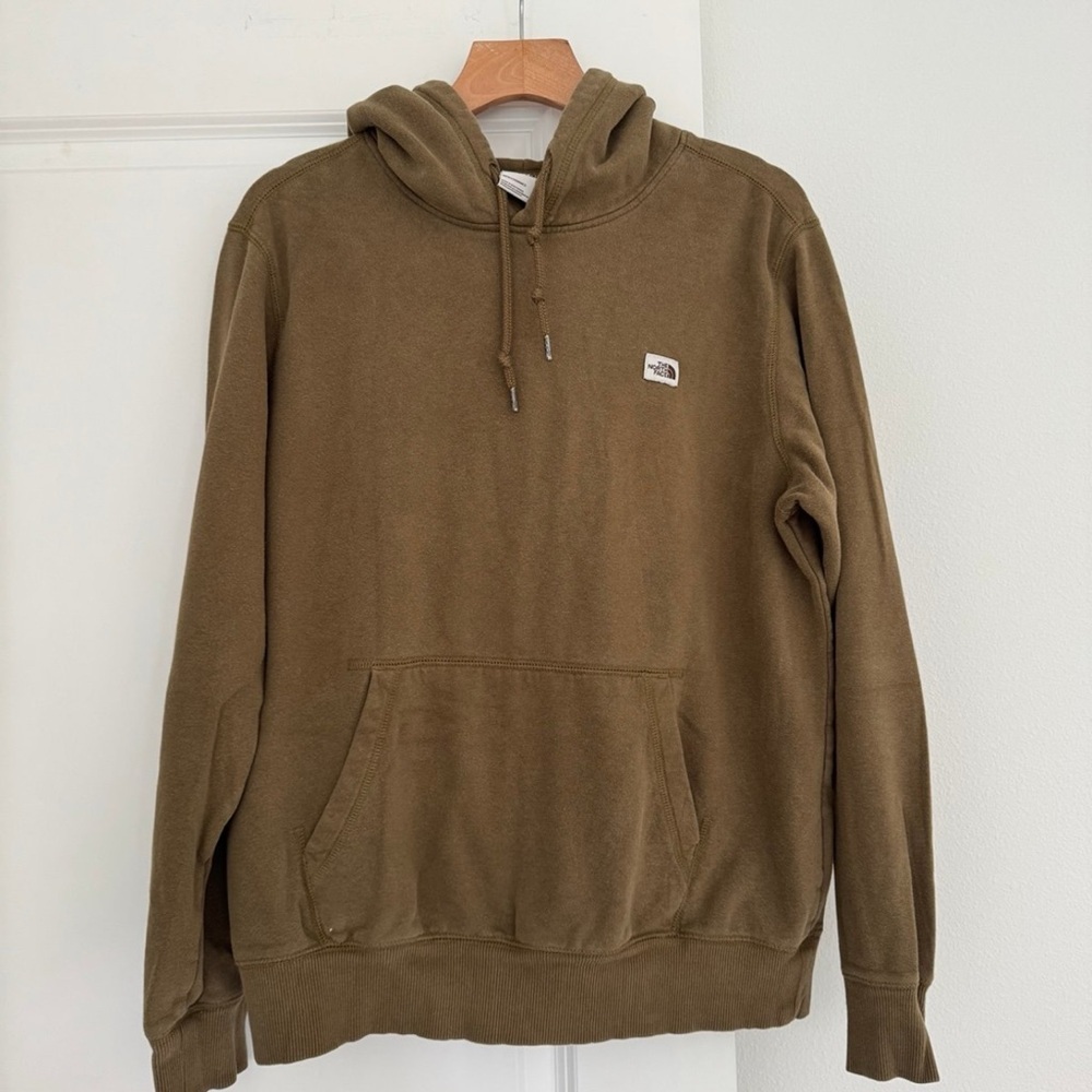 The North Face men’s olive green hooded hoodie sweatshirt sweater size medium